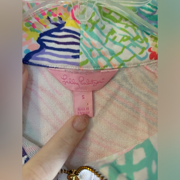Lilly Pulitzer Popover half zip sweater sweatshirt small - Picture 2 of 2
